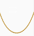 Elegant 18K Gold Twist Steel Necklace