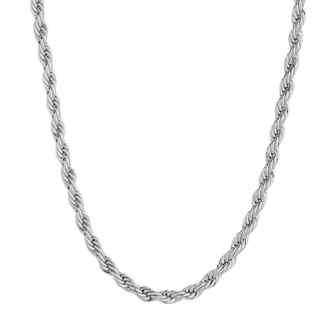 Elegant 18K Gold Twist Steel Necklace